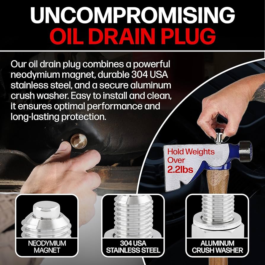 Magnetic Oil Drain Plug Votex - Fits Kawasaki KZ550C LTD
